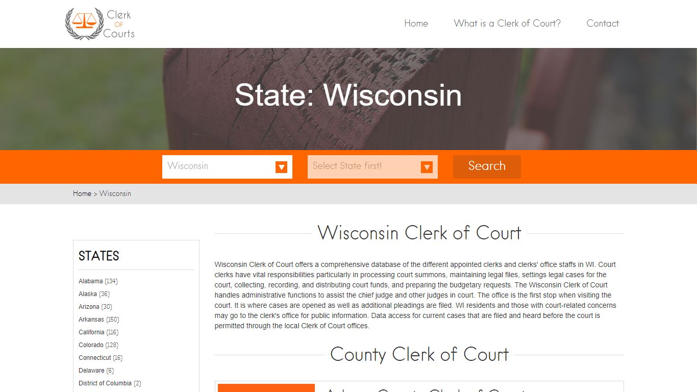 Find Wisconsin Clerk of Courts – County Clerk of Courts in WI